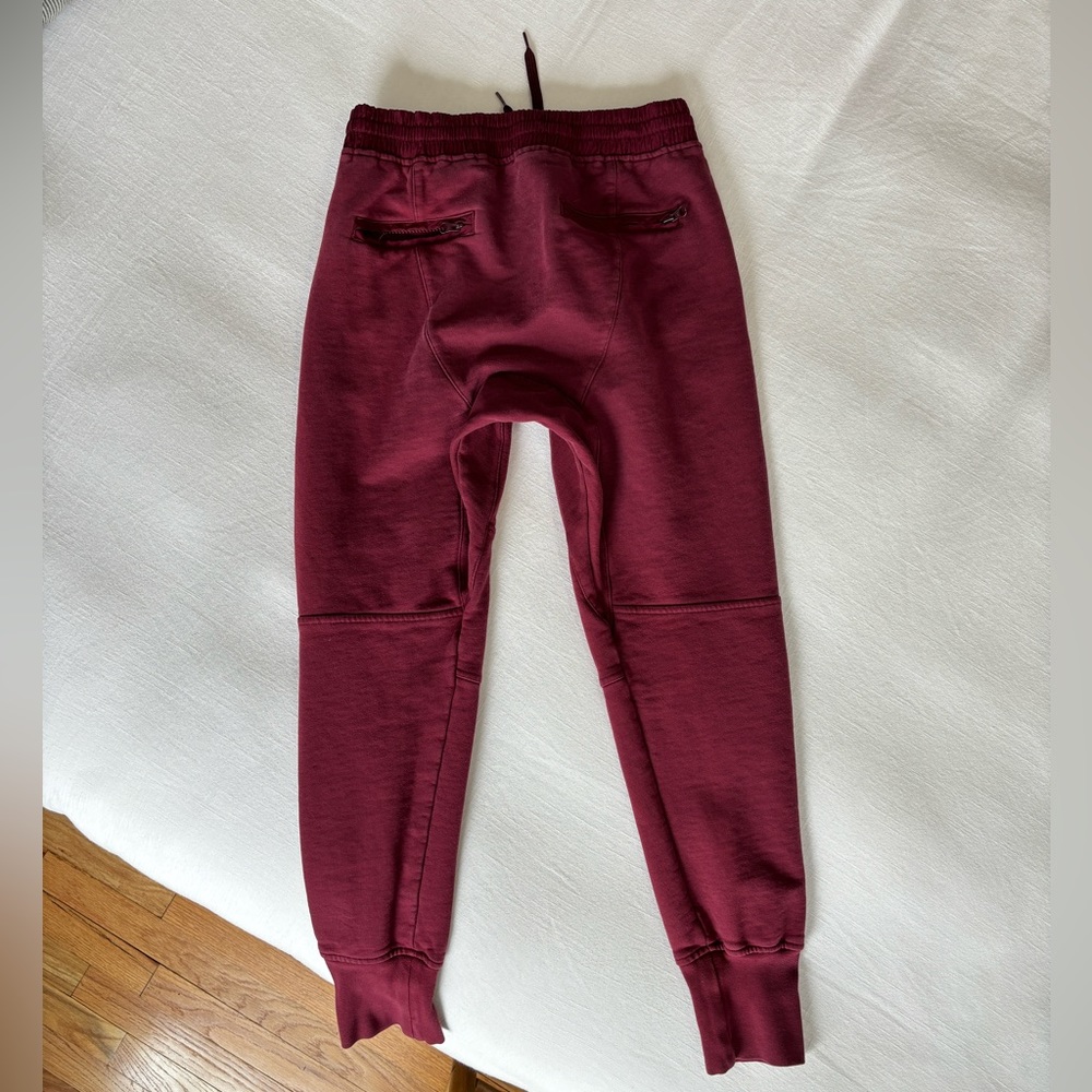 Kith NYC Men's Heavy Sweatpants Joggers in Maroon Red, Medium - Picture 6 of 8